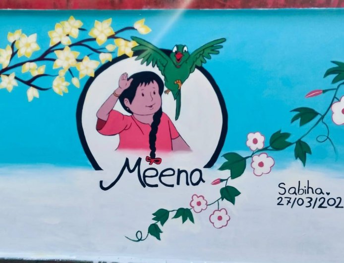 সাবিহা'র তৃতীয় দেয়ালচিত্র UNESCO এর 'Meena'। উল্লেখ্য, প্রথম ও দ্বিতীয় প্রচেষ্টা ছিল যথাক্রমে 'টম-জেরি' ও 'মোটু-পাতলু'।