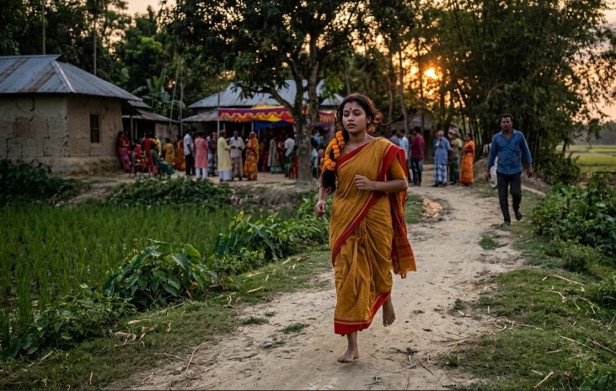 সম্প্রীতির সুখে আড়ষ্ট বালিকা